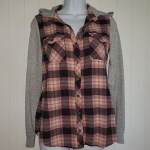 Arizona Brand Flannel Hooded Shirt